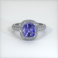 3.00 Ct. Color Change Sapphire Ring, 14K White Gold 1